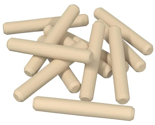 vidaXL Holzdübel 12 Stk. Braun Ø 8 x 50 mm Massivholz
