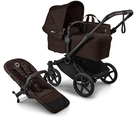 Bugaboo Donkey 6 Single, 2-in-1-Kinderwagen, für Neugeborene & Kleinkinder | umbaubar zum Doppel- und Zwillingskinderwagen, doppelter Stauraum und komfortable Einhand-Lenkung, Cocoa Brown