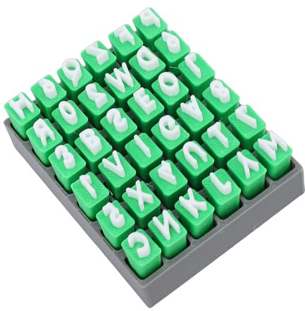 Ausla Tampons en Argile, Ensemble de Chiffres de l'alphabet en Plastique avec 36 pour Poterie, Parfaits pour les Débutants et les Artistes