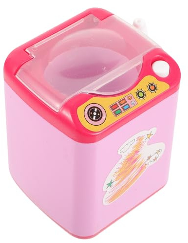 Limpiador de Plástico Brochas Mini Eléctrico de Maquillaje de Rosa | Limpieza Profunda para Brochas y Esponjas, Tecnología de Limpieza Revolucionaria, 2 Pilas Aaa No Incluidas