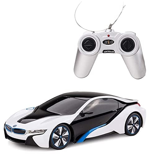 Rastar 48400 BMW I8 Remote Control Car, Black & White, Remote color may vary