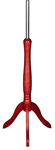 Deubl Schneiderpuppen | Standfuß/Ständer Dreibein für Schneiderpuppen - Schneiderbüsten | Echt Holz | Farbton Kirschbaum | Rohrdurchmesser 25 mm