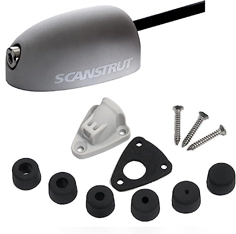 Scanstrut DS-H6 Horizontal Cable Seal - Waterproof Cable Gland for 2-6mm Cables | IP68 Rated, UV-Stable Plastic, Screw Mount - Grey
