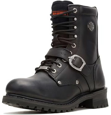 Harley-Davidson Uomo Faded Glory Pelle Black Stivali 41 EU