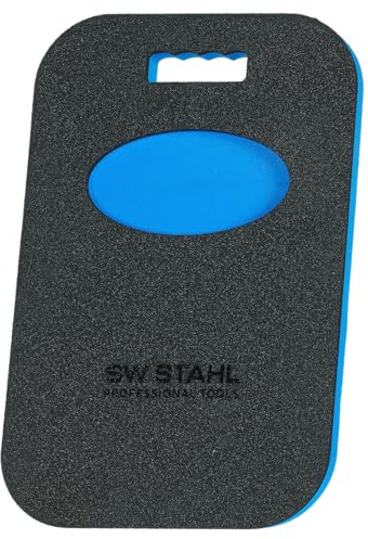 SW-Stahl 07370L Kniepolster - Kniematte mit Ablageschale & Kleinteilefach | Premium Schaumstoff Knieschutz 475 x 310 x 35 mm, lösemittelbeständig, mit praktischem Handgriff & 2-farbiger Unterteilung