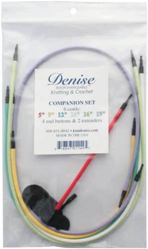 Denise Needles Denise Interchangeable Knit and Crochet Companion Set, Multi Colors