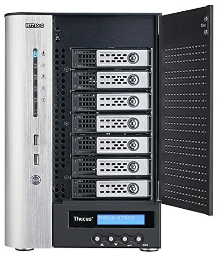 Thecus NAS PMI-Tower 7 Bay Server, Intel Pentium G850 Dual Core CPU 2.9GHz, 4 GB DDR3, Nero