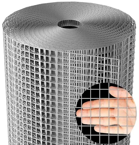 Amagabeli 1,2m x 15m Wühlmausgitter Volierendraht Hochbeet Gitter 6,3mm Feinmaschig Verzinkt & Rostfrei Masche auf Rolle Maschendraht Drahtgitter Nagergitter Maulwurfgitter Feuerverzinkt