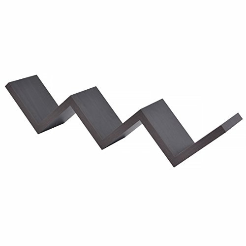 Duraline Wave Kit Dekoratives Wandregal, MDF, Wenge, 59 x 12 x 12 cm