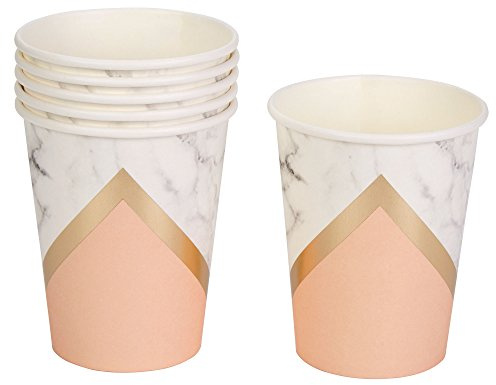 Neviti 772638 Colour Block Marble Cup, Peach