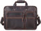 TIDING Leather Briefcase for Men 17 Laptop Bag Large Work Bags Full Grain Genuine Leather Computer Messenger Bag for Business Travel School Office, Dark Brown