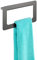 WENKO Handtuchhalter UNO Montella, inkl. Schraubmaterial für Wandmontage, Aluminium, rostfrei, 27x16x8 cm, Anthrazit