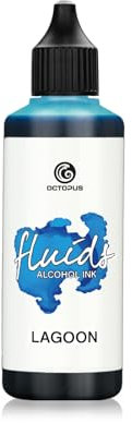 100 ml Fluids Alcohol Ink Lagoon for Fluid Art and Resin, Blue