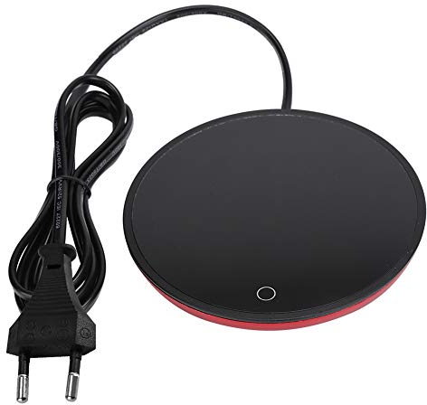 Wifehelper - Alfombrilla térmica táctil con Corte Impermeable Caliente para café, Calentador de té, Bebidas Leche, Enchufe 220 V, Color Rojo