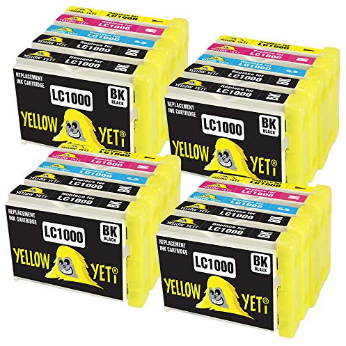 YELLOW YETI Ersatz für Brother LC1000 20 Druckerpatronen kompatibel für Brother DCP-130C DCP-135C DCP-150C DCP-330C DCP-350C DCP-357C DCP-540CN DCP-560CN DCP-770CW MFC-235C MFC-465CN FAX-2840