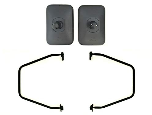 2x Außenspiegel universal 300x200 Traktor LKW Wohnmobil ø15-28 mm Spiegelarm SET