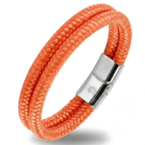 Segeltau Armband Geflochten Nautisch mit Magnetverschluss Seil Armbänder Maritim Surferarmband Galeara Noa