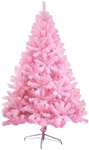 VEYLIN Albero di Natale artificiale con 320 punte da 1,2 m, con supporto in metallo, colore: rosa