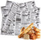 50 Sheets Food Paper Sheets Food Grade Oil Proof Wrap Paper Food Baking Wrapping Paper Grease Paper Greaseproof Wrappers Basket Liners for Deli Hamburgers Cake Fries Sandwich 28x38cm