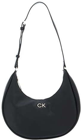 Calvin Klein Damen RE-Lock Shoulder Bag MD K60K609621 Taschen, Schwarz (Ck Black)