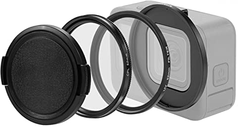Kameraobjektivfilter-Kit für 11 10 9 Schwarz, Professionelle 52-mm-CPL- und UV-Filter, mit Sechskantschlüssel
