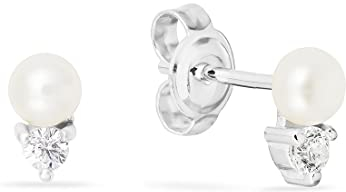 ESPRIT Damen-Ohrstecker 925er Silber 2 Zirkonia One Size Silber 32023032