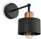 Wandlampe Wandleuchte wandlampe innen 1 flammig wandleuchte schwarz Lampe wandleuchte innen Retro Design Schwarz Kupfer Leuchte 382-K1 Skandi modern