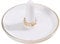 oskas White Ring Dish Holder,Engagement Wedding Bridal Shower Gift，Decorative Trinket Tray,4 Inch,Ceramic,White