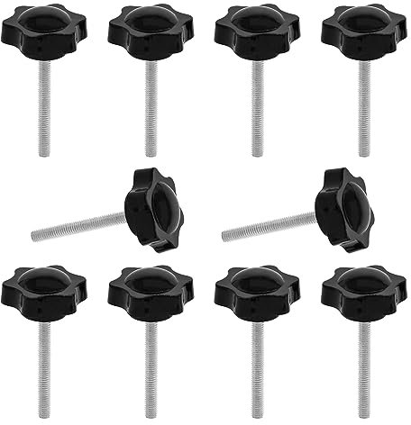 JJWNMLL Lot de 10 vis hexagonales M6 x 50 mm - En plastique - Vis de verrouillage mécanique - Pour remplacer le filetage étoile