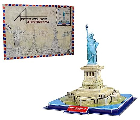 Andux 3D Puzzle Gebäude Puzzle Welt Architektur Modellbausätze LTPT-02 (Amerikanische Lady Liberty)