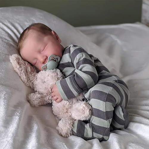 JIZHI Reborn-Baby Dolls Boy 20 Inch Lifelike Realistic Newborns Real Life Babies Doll That Look Real Softness Sleeping Newborn Rerbons Full Vinyl Body Close Eyes