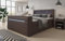 Boxspringbett Repos 180x200 Doppelbett Polsterbett Bett mit TV Lift, USB und LED | Bezug: Kunstleder | Farbe: Braun | Härtegrad: H3 (70-100kg)