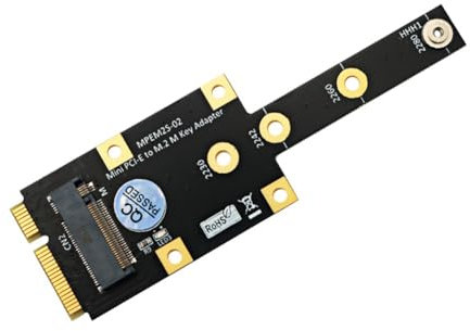 OVNSHVN Mini PCI-E auf M.2 M Key Adapter Mini PCIExpress auf NVME SSD Konverter Riser Board Erweiterungskarte für 2230 2242 2260 2280