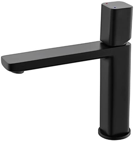 Becken Wasserhahn Bad Wasser Mischbatterie Pinsel Gold Chrom Schwarz Rot Mode Becken Wasser Waschbecken Mischer Kran(Color:Noir)