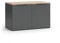 Vicco Kommode Wido, Regal mit Türen, Anthrazit/Sonoma, 80 x 50 cm mit 2 Türen