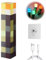 Penbinmall - Linterna de pared con luz de noche, 11 pulgadas, LED MCERS luz nocturna, USB recargable para mesita de noche, Mine-craft (Quadrichromie)