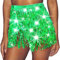Evlry St. Patrick's Day Rock Bauchtanzrock mit grünen Pailletten und Quaste, Hüfttuch, irisches Partykostüm für Damen