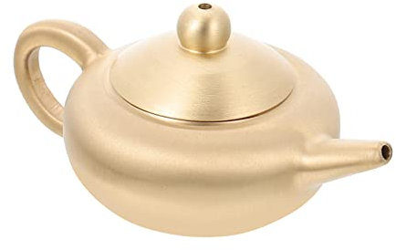 Amosfun Mini Théière Artisanale En Laiton, Ornement Décoratif Vintage, Décor De Bureau, Décoration Micro-scène, Ornement Miniature Rétro Pour Intérieur