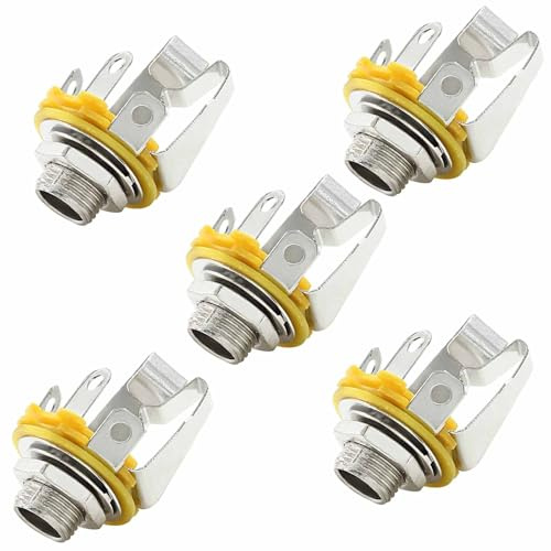 LifCratms 6.5mm (1/4inch) Guitar Input Jack, Female Stereo Socket Panel Mount Jacks -12 Pack