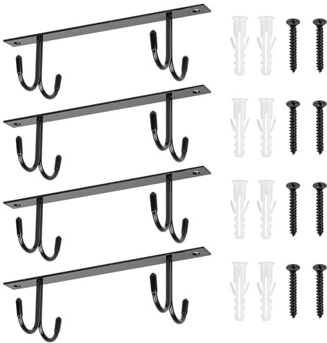 4 Pcs Mug Holder Under Cabinet, Mug Rack Under Cabinet, Mug Hooks Under Shelf, Coffee Cup Holder Kitchen Storage Hanger Organizer, Coffee Mug Rack Drying Hooks for Cafe Bar Office Kitchen Utensils