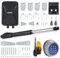 CO-Z Single Swing Gate Opener Kit, Electric Gate Opener for Doors up to 400 kg 6 m, Driveway Home Garden Gate Opening System for Swing Gates with Remote Controls & Warning Light & Wireless Keypad