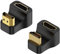 JZK 2 adaptadores en ángulo HDMI en forma de U, HDMI 2.1 macho a hembra 8K a 60Hz 180°, conector HD, adaptador HDMI de 360 grados para HDTV, portátil, monitor de PC, proyector (1 positivo + 1 reverso)