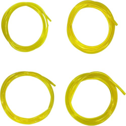 Tubo di benzina di alta qualità, 4 misure, lungo 5 piedi per Poulan, Craftman, motosega, tagliabordi e soffiatore (giallo)