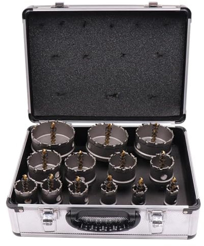19-75mm Hole Saw Drill Bits Set, for Stainless Steel Aluminum Alloy Metal Wood Plastic