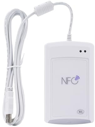 DewinLVD USB NFC Reader, 2 in 1 NFC Lesegerät ACR1581U Kontaktbehafteter und kontaktloser Kartenleser Standard Smartcard Lesegerät PC SC CCID RFID USB-Schnittstelle
