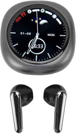 Asixxsix Écouteurs de Traduction AI, Dispositif de Traducteur Bluetooth 5.4 en Temps Réel pour 133 Langues avec Enregistrement Simultanément en Face à Face de la Traduction pour Le Voyage (Gris