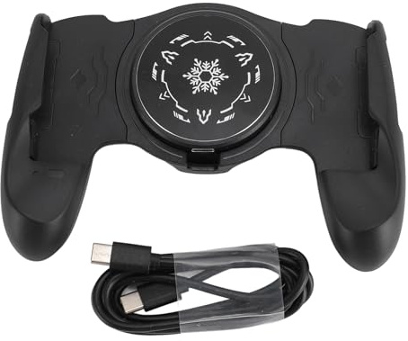 Asixxsix Poignée de Jeu pour téléphone, Manette de Jeu Mobile avec Refroidissement par Ventilateur, Support USB Type-C pour téléphone Portable, Manette de Jeu, joysticks