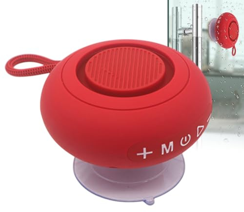 Enceinte étanche A - Enceinte sans fil pour douche de 4,8 cm, audio étanche avec basses A, audio sans fil pour salle de bain avec basses, audio clair pour cuisine, chemin