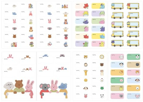 Kindergartenetiketten – Bügelfreie Aufkleber für Wasserflaschen – Etiketten für Kinderkleidung – für Kinder, Schule, Feld, Haus, Krankenpflege, Wäsche, Seniorenpflege, Kleiderschrank, Kleidung