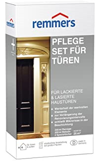 Remmers Pflegeset für Türen, Holztür Pflege für innen und außen, verlängert Lebensdauer, schützt vor Witterung, frischt Farbeffekt und Glanz auf